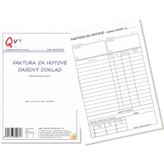 Faktura za hotové – Daňový doklad A5 Faktura za hotové – Daňový doklad A5