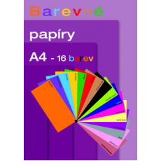 Barevné papíry 16 listů Barevné papíry 16 listů