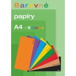 Barevné papíry 8 listů