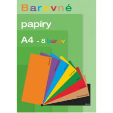Barevné papíry 8 listů Barevné papíry 8 listů